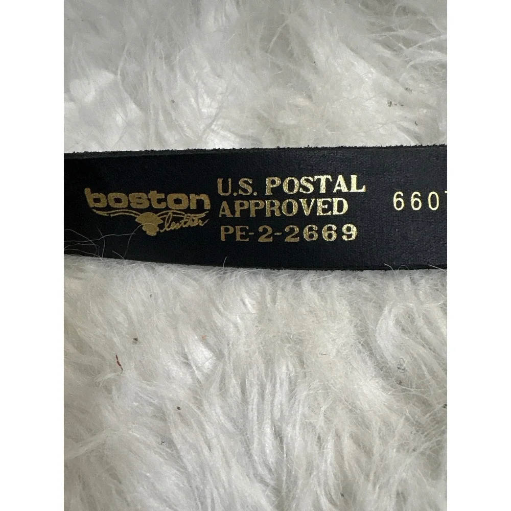 Boston Leather 6601 Mens Black Leather Uniform Belt USA Made USPS Approved 36